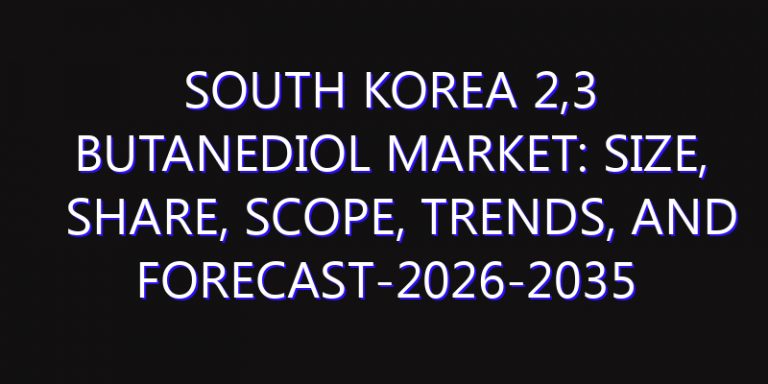 South Korea 2,3 Butanediol Market: Size, Share, Scope, Trends, and Forecast-2026-2035