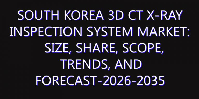 South Korea 3D CT X-ray Inspection System Market: Size, Share, Scope, Trends, and Forecast-2026-2035