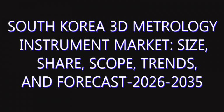 South Korea 3D Metrology Instrument Market: Size, Share, Scope, Trends, and Forecast-2026-2035
