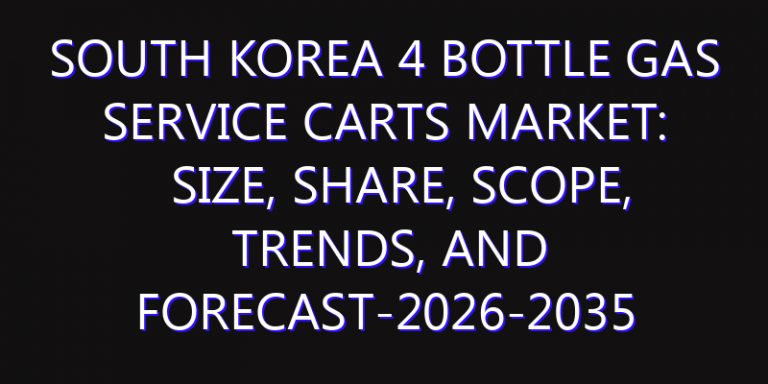 South Korea 4 Bottle Gas Service Carts Market: Size, Share, Scope, Trends, and Forecast-2026-2035