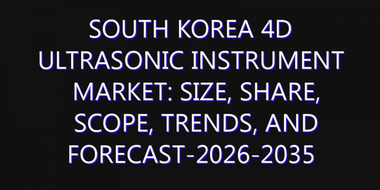 South Korea 4D Ultrasonic Instrument Market: Size, Share, Scope, Trends, and Forecast-2026-2035