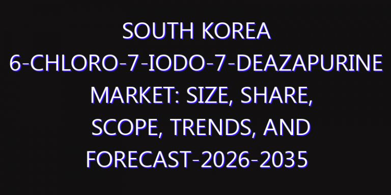South Korea 6-Chloro-7-iodo-7-deazapurine Market: Size, Share, Scope, Trends, and Forecast-2026-2035