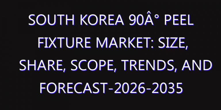 South Korea 90Â° Peel Fixture Market: Size, Share, Scope, Trends, and Forecast-2026-2035