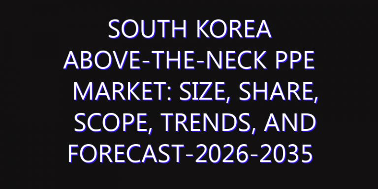 South Korea Above-the-neck PPE Market: Size, Share, Scope, Trends, and Forecast-2026-2035