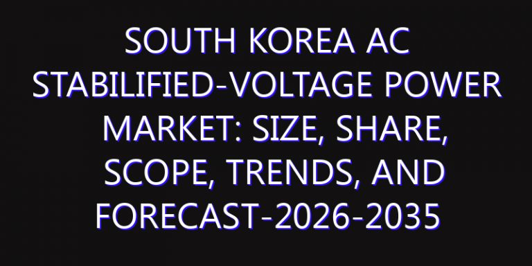 South Korea AC Stabilified-voltage Power Market: Size, Share, Scope, Trends, and Forecast-2026-2035