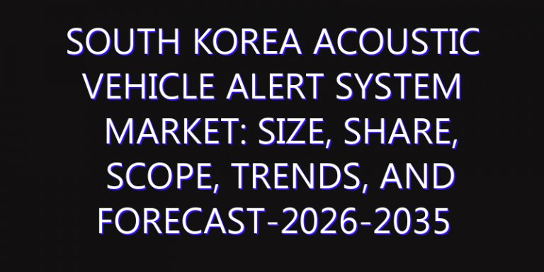 South Korea Acoustic Vehicle Alert System Market: Size, Share, Scope, Trends, and Forecast-2026-2035