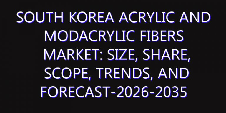 South Korea Acrylic and Modacrylic Fibers Market: Size, Share, Scope, Trends, and Forecast-2026-2035