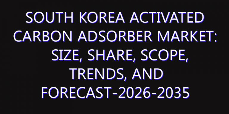 South Korea Activated Carbon Adsorber Market: Size, Share, Scope, Trends, and Forecast-2026-2035