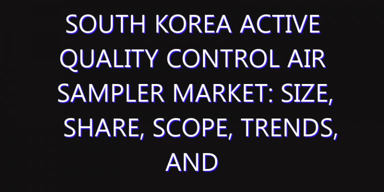 South Korea Active Quality Control Air Sampler Market: Size, Share, Scope, Trends, and Forecast-2026-2035