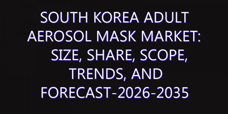 South Korea Adult Aerosol Mask Market: Size, Share, Scope, Trends, and Forecast-2026-2035