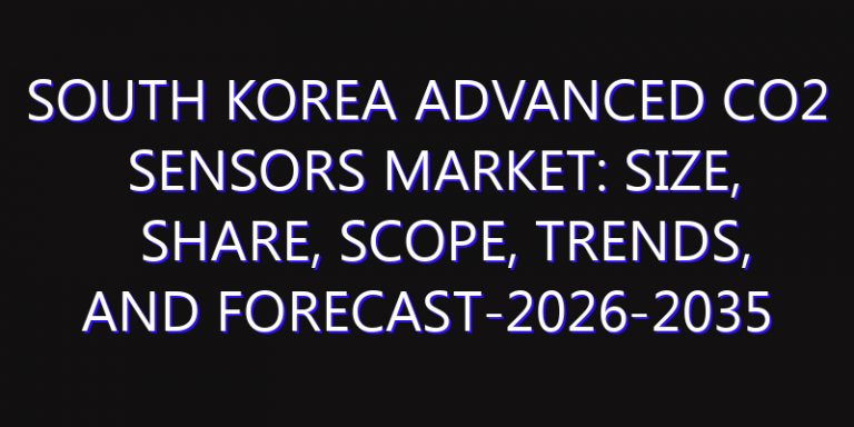 South Korea Advanced CO2 Sensors Market: Size, Share, Scope, Trends, and Forecast-2026-2035