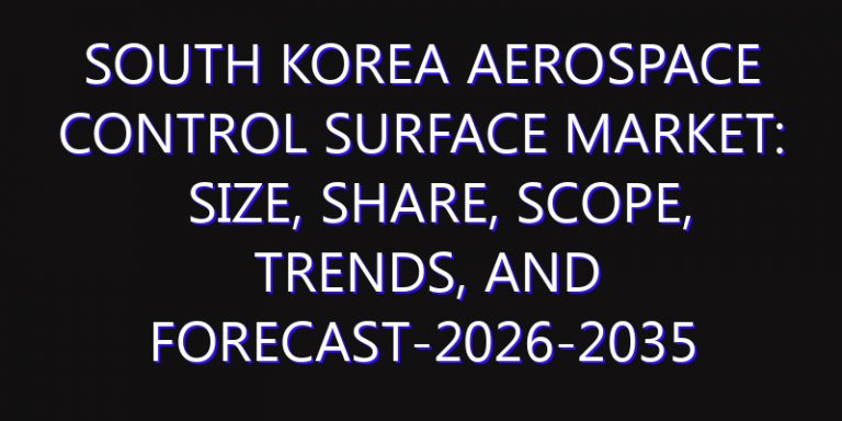 South Korea Aerospace Control Surface Market: Size, Share, Scope, Trends, and Forecast-2026-2035
