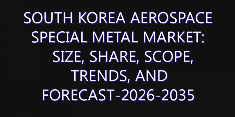 South Korea Aerospace Special Metal Market: Size, Share, Scope, Trends, and Forecast-2026-2035