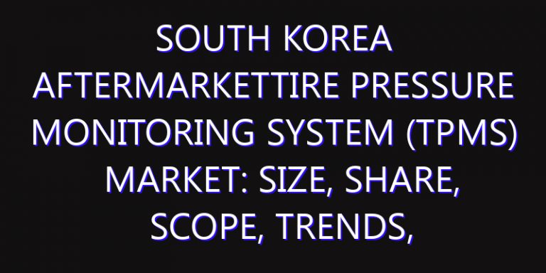 South Korea AfterMarketTire Pressure Monitoring System (TPMS) Market: Size, Share, Scope, Trends, and Forecast-2026-2035
