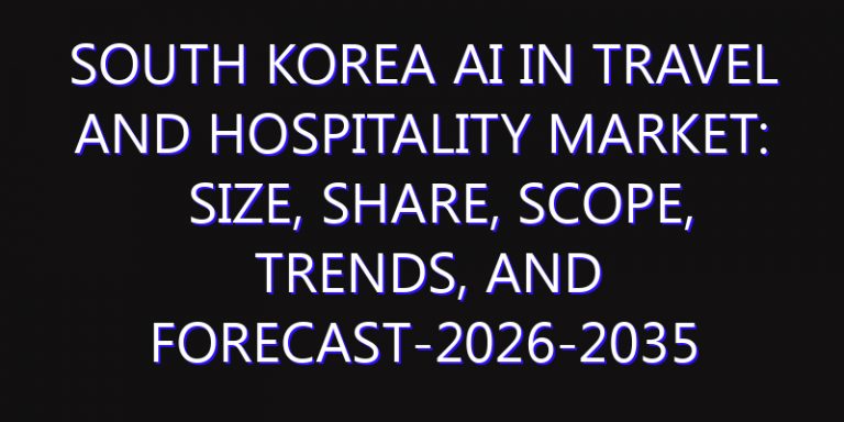 South Korea AI in Travel and Hospitality Market: Size, Share, Scope, Trends, and Forecast-2026-2035