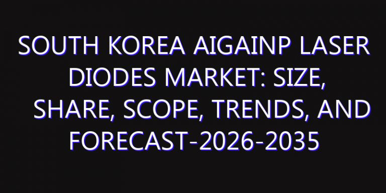 South Korea AIGaInP Laser Diodes Market: Size, Share, Scope, Trends, and Forecast-2026-2035