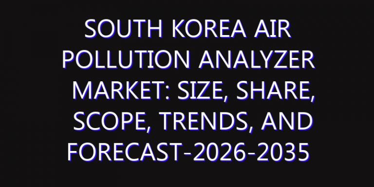 South Korea Air Pollution Analyzer Market: Size, Share, Scope, Trends, and Forecast-2026-2035
