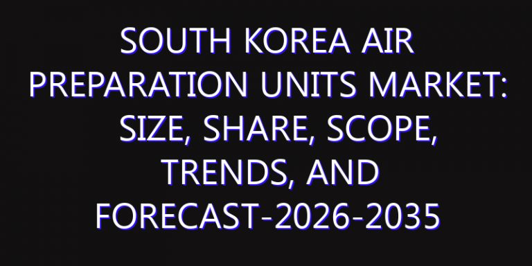 South Korea Air Preparation Units Market: Size, Share, Scope, Trends, and Forecast-2026-2035