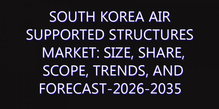 South Korea Air Supported Structures Market: Size, Share, Scope, Trends, and Forecast-2026-2035