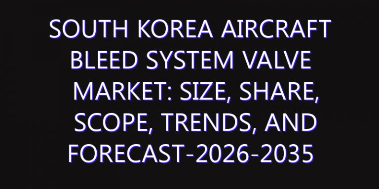 South Korea Aircraft Bleed System Valve Market: Size, Share, Scope, Trends, and Forecast-2026-2035