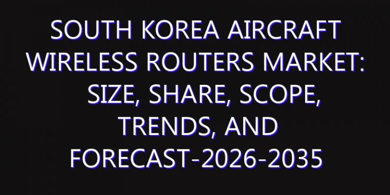 South Korea Aircraft Wireless Routers Market: Size, Share, Scope, Trends, and Forecast-2026-2035