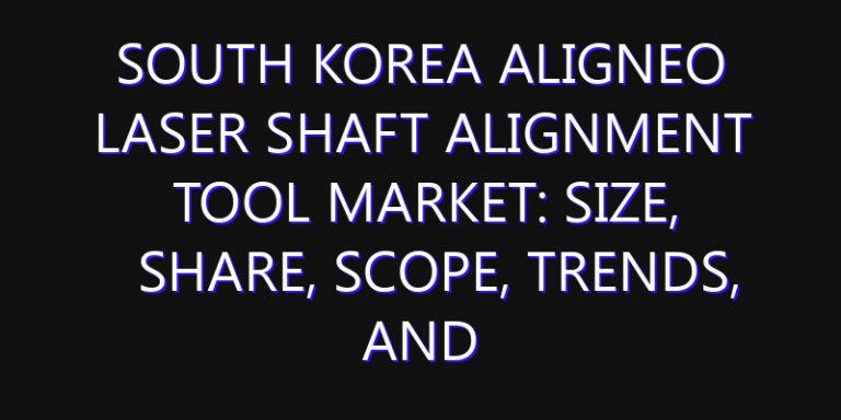 South Korea ALIGNEO Laser Shaft Alignment Tool Market: Size, Share, Scope, Trends, and Forecast-2026-2035