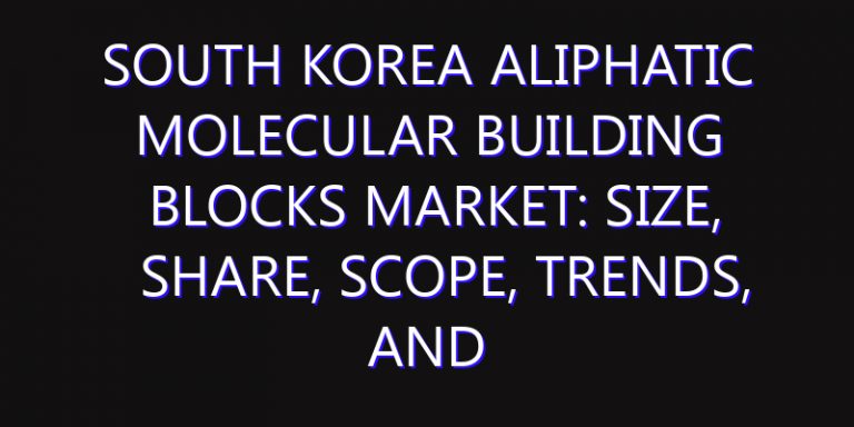 South Korea Aliphatic Molecular Building Blocks Market: Size, Share, Scope, Trends, and Forecast-2026-2035