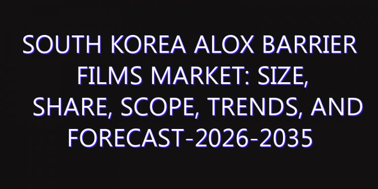 South Korea AlOx Barrier Films Market: Size, Share, Scope, Trends, and Forecast-2026-2035