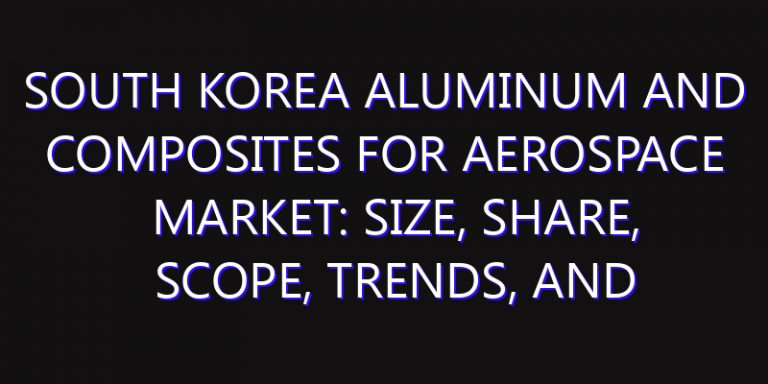 South Korea Aluminum and Composites for Aerospace Market: Size, Share, Scope, Trends, and Forecast-2026-2035