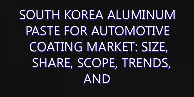 South Korea Aluminum Paste for Automotive Coating Market: Size, Share, Scope, Trends, and Forecast-2026-2035