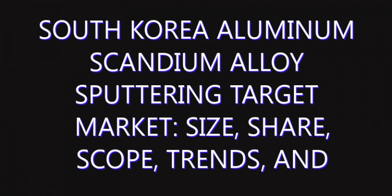 South Korea Aluminum Scandium Alloy Sputtering Target Market: Size, Share, Scope, Trends, and Forecast-2026-2035