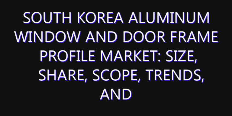South Korea Aluminum Window and Door Frame Profile Market: Size, Share, Scope, Trends, and Forecast-2026-2035