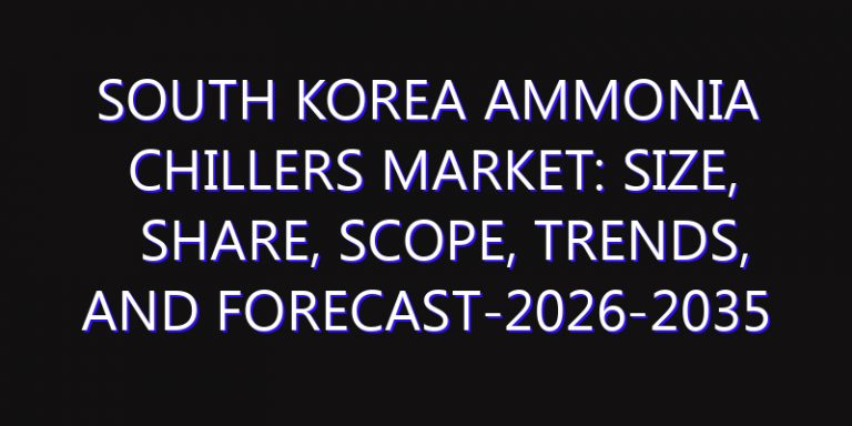 South Korea Ammonia Chillers Market: Size, Share, Scope, Trends, and Forecast-2026-2035