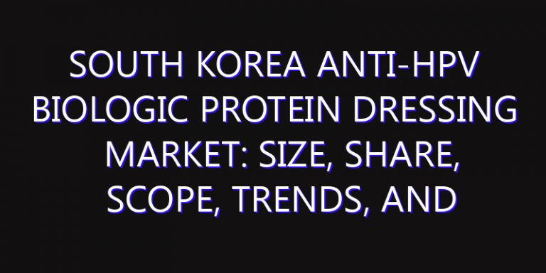 South Korea Anti-HPV Biologic Protein Dressing Market: Size, Share, Scope, Trends, and Forecast-2026-2035