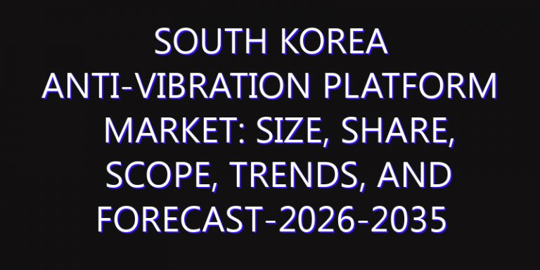 South Korea Anti-Vibration Platform Market: Size, Share, Scope, Trends, and Forecast-2026-2035