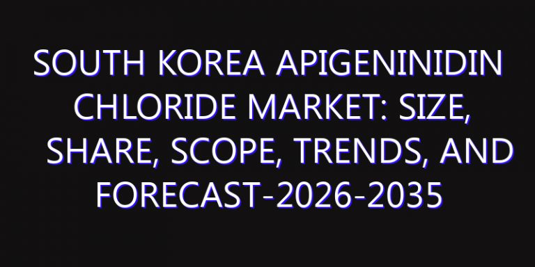 South Korea Apigeninidin Chloride Market: Size, Share, Scope, Trends, and Forecast-2026-2035