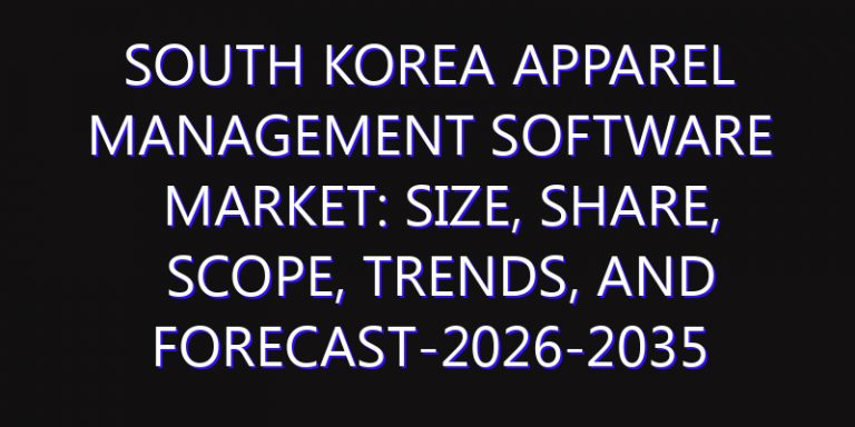 South Korea Apparel Management Software Market: Size, Share, Scope, Trends, and Forecast-2026-2035