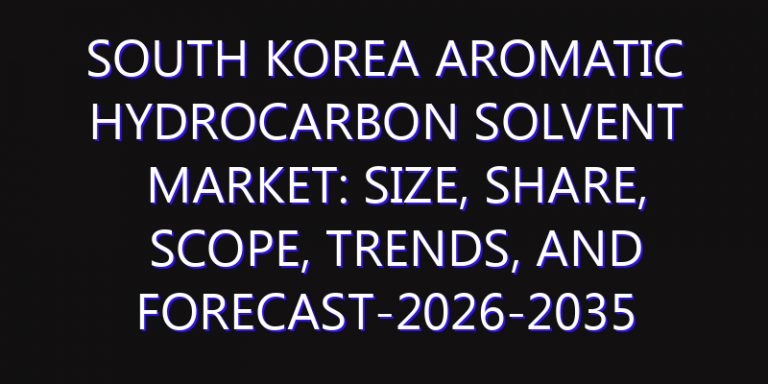 South Korea Aromatic Hydrocarbon Solvent Market: Size, Share, Scope, Trends, and Forecast-2026-2035