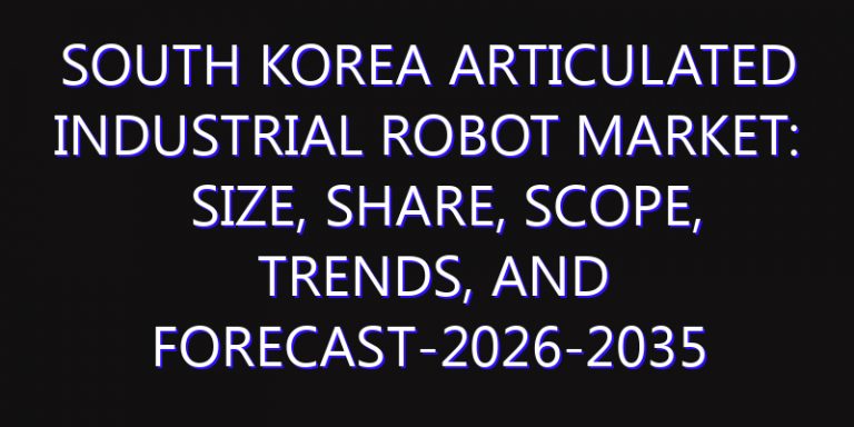 South Korea Articulated Industrial Robot Market: Size, Share, Scope, Trends, and Forecast-2026-2035