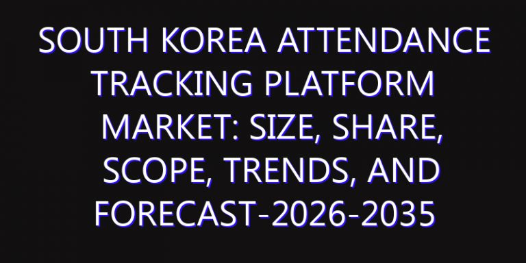 South Korea Attendance Tracking Platform Market: Size, Share, Scope, Trends, and Forecast-2026-2035