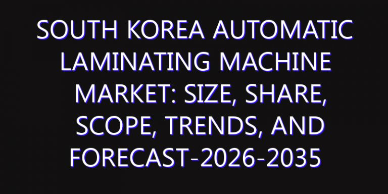 South Korea Automatic Laminating Machine Market: Size, Share, Scope, Trends, and Forecast-2026-2035