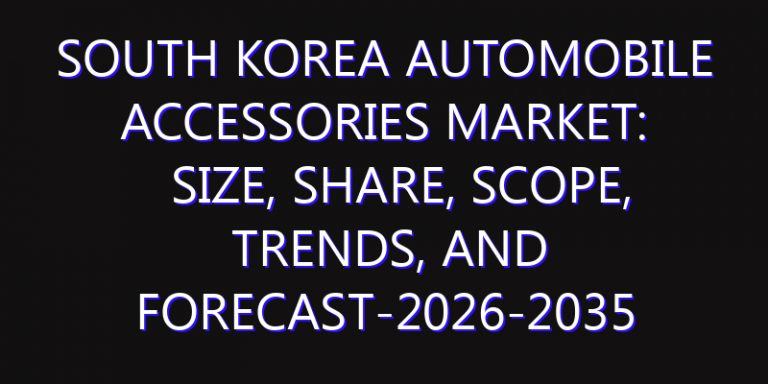South Korea Automobile Accessories Market: Size, Share, Scope, Trends, and Forecast-2026-2035