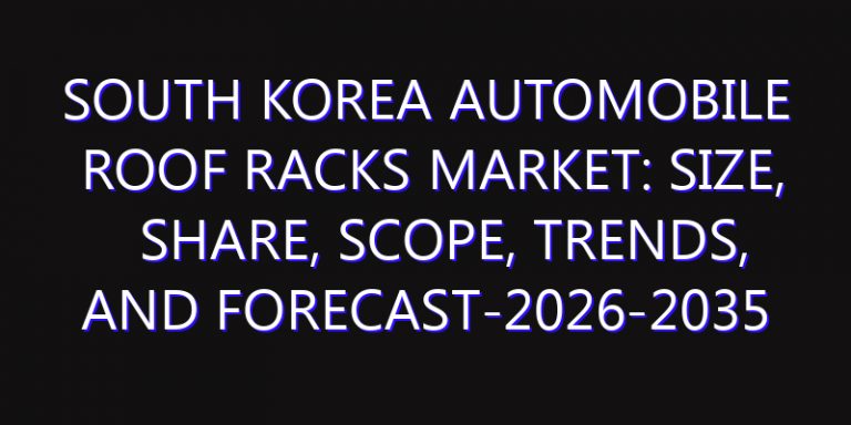South Korea Automobile Roof Racks Market: Size, Share, Scope, Trends, and Forecast-2026-2035
