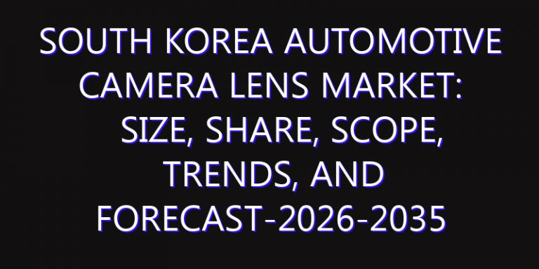 South Korea Automotive Camera Lens Market: Size, Share, Scope, Trends, and Forecast-2026-2035