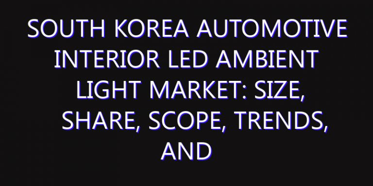 South Korea Automotive Interior LED Ambient Light Market: Size, Share, Scope, Trends, and Forecast-2026-2035