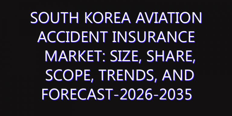 South Korea Aviation Accident Insurance Market: Size, Share, Scope, Trends, and Forecast-2026-2035