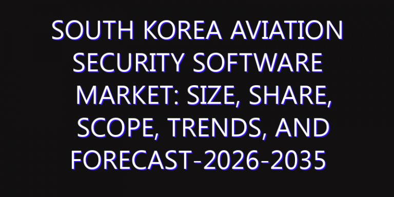South Korea Aviation Security Software Market: Size, Share, Scope, Trends, and Forecast-2026-2035