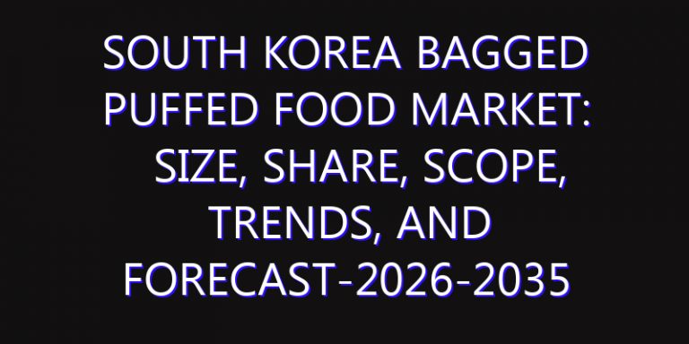 South Korea Bagged Puffed Food Market: Size, Share, Scope, Trends, and Forecast-2026-2035