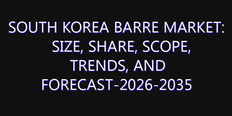 South Korea Barre Market: Size, Share, Scope, Trends, and Forecast-2026-2035