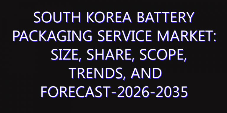 South Korea Battery Packaging Service Market: Size, Share, Scope, Trends, and Forecast-2026-2035